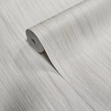 Z18908 Modern grayish Off white Textured plain vertical lines faux fabric Wallpaper