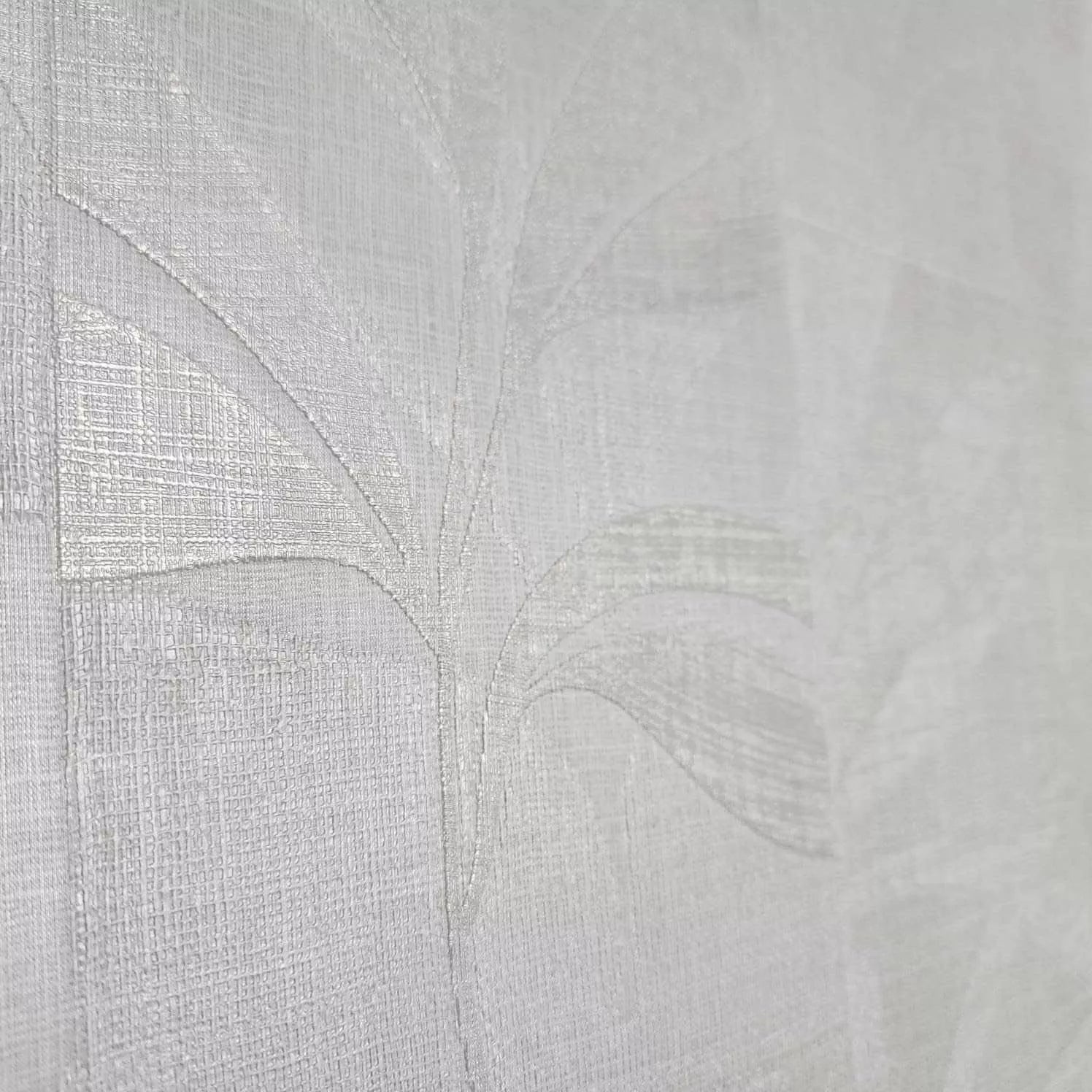 Z21845 White stria lines faux fabric heavy textured plain
