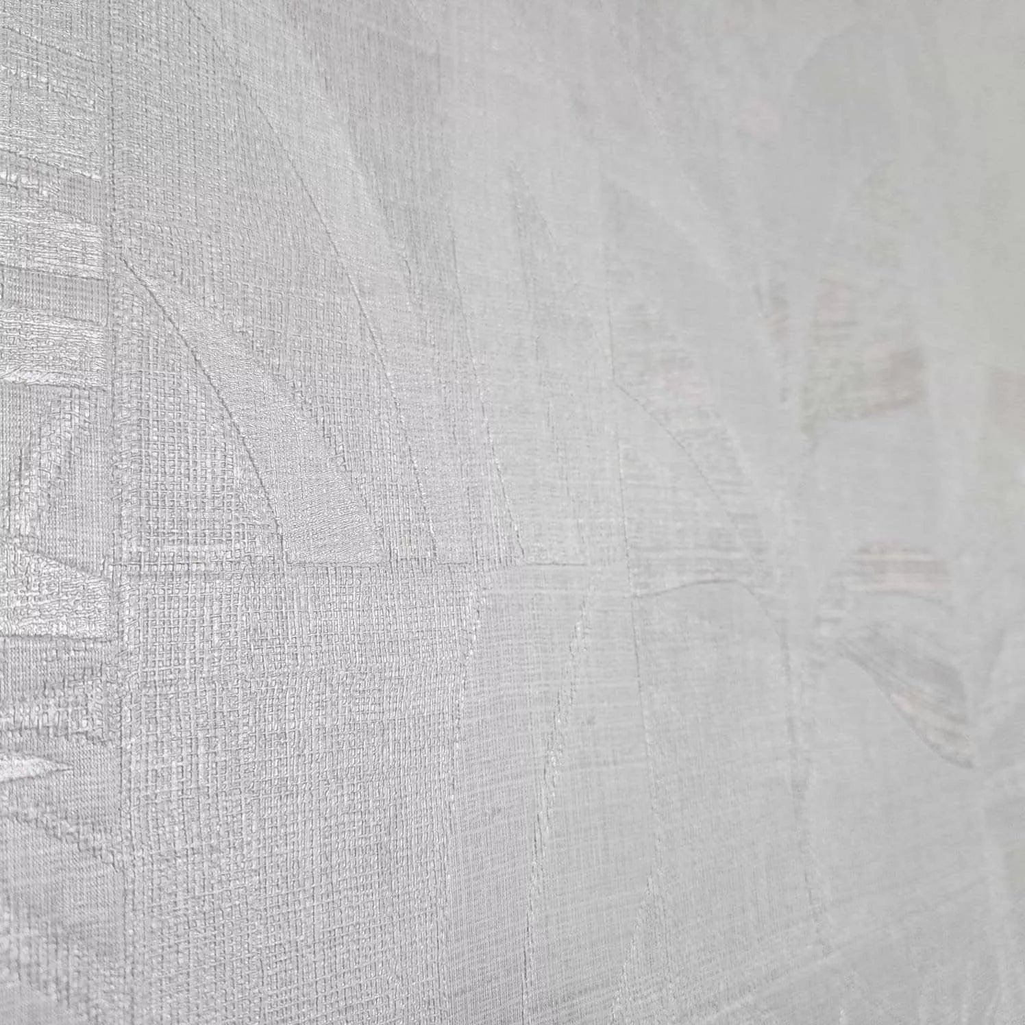 Z18917 Ivory white Textured herbal floral leaves faux fabric 