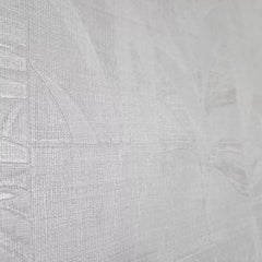 Z18917 Ivory white Textured herbal floral leaves faux fabric  