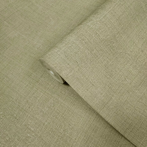 Z18921 Rose Tan faux sisal grass sackcloth distressed fabric textured modern wallpaper