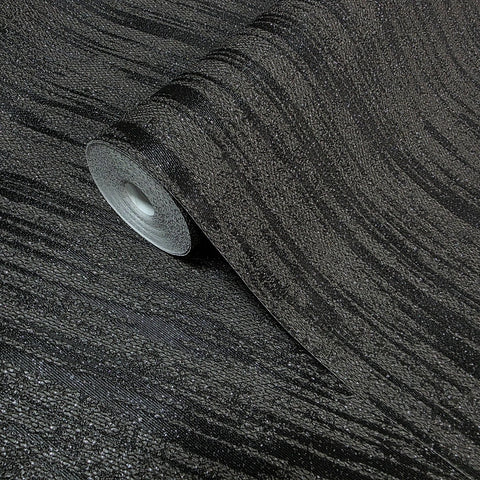Z20109 Modern charcoal black gray silver sparkles vertical streaks textured Wallpaper