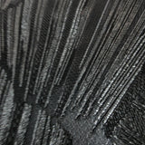 Z20110 Modern charcoal black gray silver shell art deco faux fabric textured Wallpaper
