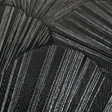 Z20110 Modern charcoal black gray silver shell art deco faux fabric textured Wallpaper
