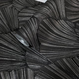 Z20110 Modern charcoal black gray silver shell art deco faux fabric textured Wallpaper
