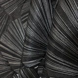 Z20110 Modern charcoal black gray silver shell art deco faux fabric textured Wallpaper
