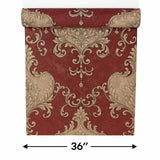 Z20140 Burgundy red beige gold metallic Victorian damask faux fabric textured Wallpaper