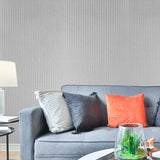 Z21102 Modern Gray silver metallic faux wicker bamboo Textured contemporary wallpaper
