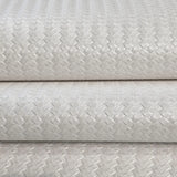 Z21104 Embossed soft off white subtle woven faux wicker bamboo Textured wallpaper rolls
