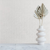 Z21104 Embossed soft off white subtle woven faux wicker bamboo Textured wallpaper rolls
