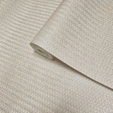 Z21105 Embossed Beige taupe cream subtle woven faux wicker bamboo Textured wallpaper 3D
