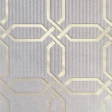Z21106 Hexagon trellis tan gold metallic faux wicker bamboo Textured geo wallpaper roll
