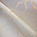 Z21106 Hexagon trellis tan gold metallic faux wicker bamboo Textured geo wallpaper roll
