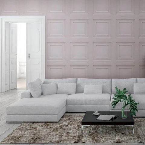 Z21115 Taupe metallic faux wood panel imitation Textured plain wallpaper 3D illusion

