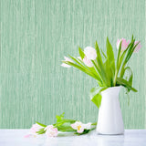 Z21141 Vinyl Modern Embossed soft mint green plain faux grasscloth textured Wallpaper
