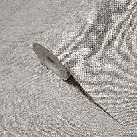 Z21725 Grayish Off white plain faux woven thread Basketweave fabric textured Wallpaper