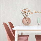 Z21732 Ivory off white cream crashed faux silk fabric plain textured Modern Wallpaper