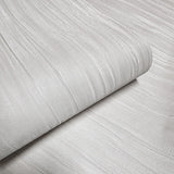 Z21732 Ivory off white cream crashed faux silk fabric plain textured Modern Wallpaper