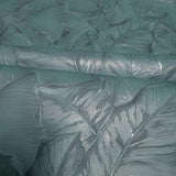 Z30305 Tropical banana palm Leaves teal blue green botanical textured leaf wallpaper 3D