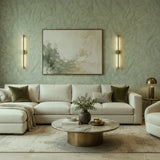 Z30309 Tropical banana palm Leaves mint green botanical textured leaf modern wallpaper