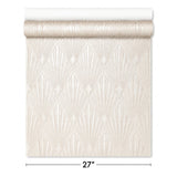 Z30314 Beige champagne cream textured modern diamond Geometric fan Art Deco wallpaper