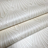 Z30314 Beige champagne cream textured modern diamond Geometric fan Art Deco wallpaper
