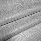 Z30317 Taupe beige gray raised textured modern diamond Geometric fan Art Deco wallpaper