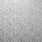 Z30317 Taupe beige gray raised textured modern diamond Geometric fan Art Deco wallpaper