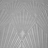 Z30317 Taupe beige gray raised textured modern diamond Geometric fan Art Deco wallpaper