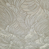 Z34900 Embossed feather-like Layered leaf ivory beige gold heavy textured wallpaper 3D
