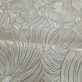 Z34900 Embossed feather-like Layered leaf ivory beige gold heavy textured wallpaper 3D
