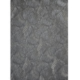 Z34908 Embossed feather-like motif Layered leaf dark gray gold heavy textured wallpaper
