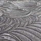 Z34908 Embossed feather-like motif Layered leaf dark gray gold heavy textured wallpaper
