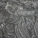 Z34908 Embossed feather-like motif Layered leaf dark gray gold heavy textured wallpaper

