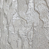 Z34909 Embossed light gray tan brass gold heavy textured faux stitched fabric wallpaper
