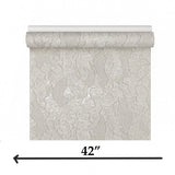 Z34909 Embossed light gray tan brass gold heavy textured faux stitched fabric wallpaper
