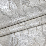 Z34909 Embossed light gray tan brass gold heavy textured faux stitched fabric wallpaper
