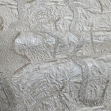 Z34909 Embossed light gray tan brass gold heavy textured faux stitched fabric wallpaper
