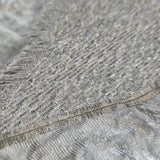 Z34909 Embossed light gray tan brass gold heavy textured faux stitched fabric wallpaper
