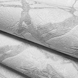 Z34917 Grayish off white cream faux marble cracked plaster textured embossed Wallpaper