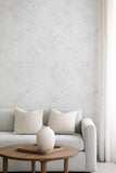 Z34917 Grayish off white cream faux marble cracked plaster textured embossed Wallpaper