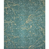 Z34920 Teal green gold brass metallic faux marble stone plaster textured Wallpaper roll