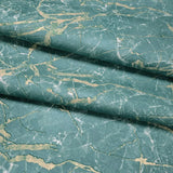 Z34920 Teal green gold brass metallic faux marble stone plaster textured Wallpaper roll