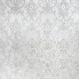 Z34925 Ivory gold brass gold metallic faux plaster textured Victorian damask Wallpaper
