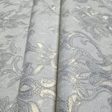 Z34925 Ivory gold brass gold metallic faux plaster textured Victorian damask Wallpaper
