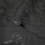 Z34928 Plain Dark gray black Charcoal Faux concrete plaster Textured modern Wallpaper
