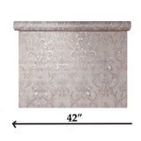 Z34931 Embossed Rose gold metallic faux plaster textured Victorian damask Wallpaper 3D

