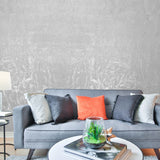 Z34934 Plain Contemporary light gray Faux concrete plaster Textured modern Wallpaper 3D