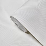 Z42606 Embossed White modern faux silk fabric textured wavy lines modern wallpaper roll
