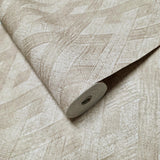 Z57759 Geometric interlocking diamond stripes textured Golden sand beige Wallpaper roll